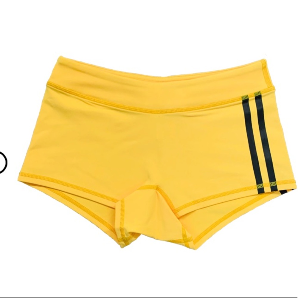 Savage Barbell Viper Low Rise Booty Shorts: Yellow